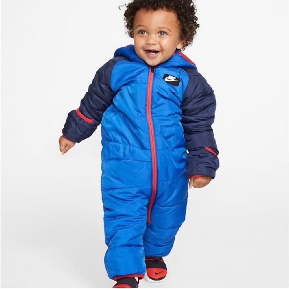 Nike Baby Puffer Snowsuit Fleece Lined‎ Size 12 months NWT